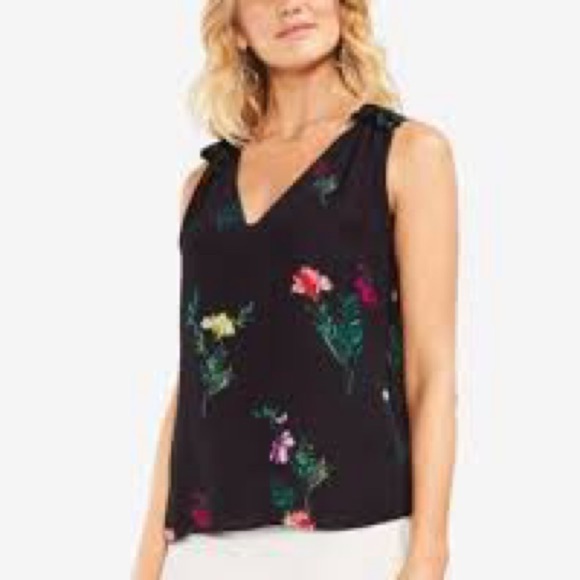 Floral V-Neck Tank by Vince Camuto - Picture 1 of 10